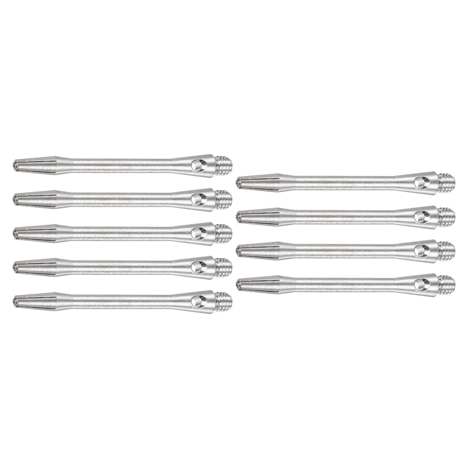 M METERXITY 9 Pack Darts Shafts - Aluminum Darts Stems Medium 2BA Thread, Apply to Darts Games/Darts Sports/Entertainmence/Party (48mm, Silver Tone)