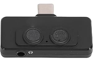 EIMSOAH AI Noise Cancelling Phone Mic Simultaneous Charging - Mini Microphone for Cameras, Computers - Type C Phone Mic for V