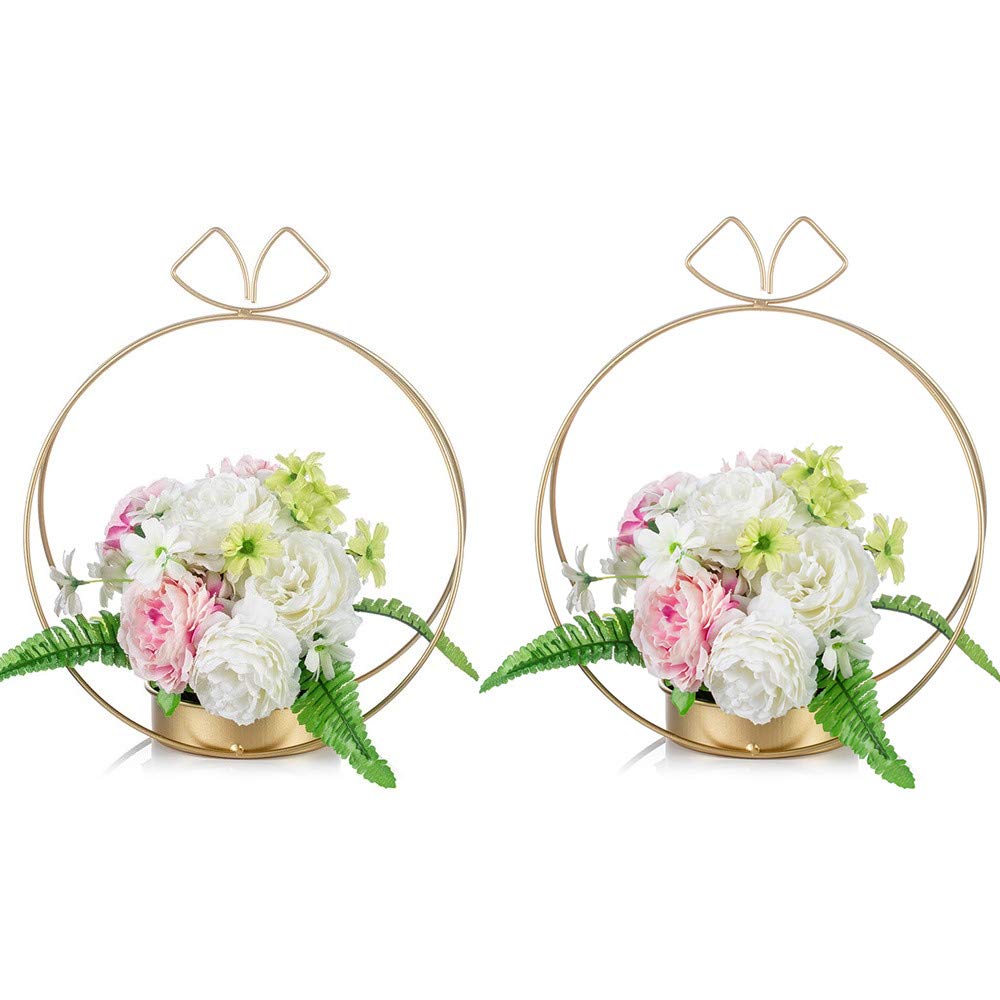 geometric flower girl basket