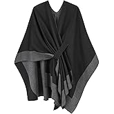 Moss Rose Women's Shawl Wrap Poncho Ruana Cape Open Front Cardigan Shawls for Spring Fall Winter