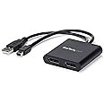 StarTech.com 2-Port Multi Monitor Adapter - Mini DisplayPort to 2x DisplayPort MST Hub - Dual 4K 30Hz - Video Splitter for Extended Desktop Mode on Windows PCs Only - mDP 1.2 to 2x DP (MSTMDP122DP)