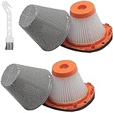 N900287 Filter Replacement for BLACK+DECKER Dust Collector 20V MAX POWERCONNECT Cordless Hand Vacuum Cleaner Models BCHV001C1 BCHV001D1 BCHV001B, 2 HEPA Filters 1 Cleaning Brush