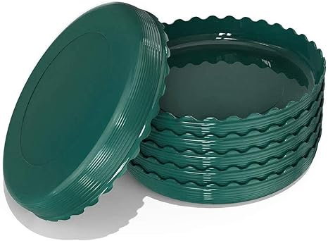 Amazon Co Jp 受け皿 選べる9種類のサイズと深さ プラスチック製 丸型 鉢皿 プランター受け皿 鉢 鉢受皿 直径13 5 29 5cm 深さ2 0 3 3cm 10個セット グリーン 直径 F 19 5cm X 深さ2 5cm ホーム キッチン