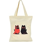 VADOO Canvas Tote Bag - with Zipper & Small Pouch for Women Reusable Large Tote Bag for Gym, College, Library, Shopping