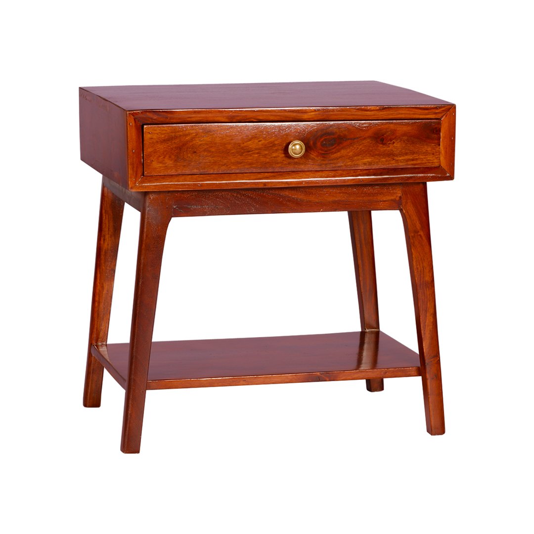 Gocosy Shack Bedside Table Honey Oak Sheesham Wood Amazon In Home Kitchen