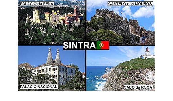 IMÁN PARA NEVERA - RECUERDO de SINTRA & PENA PORTUGAL 9cm x 6cm ...