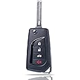 SUPALAND Key Fob Fits for Toyota Camry Corolla 2018 2019 2020 2021 Keyless Entry Remote Control Flip Key Replacement FCC ID: HYQ12BFB P/N:89070-06790 4 Button H Chip