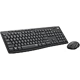 Logitech MK295 Wireless Mouse & Keyboard Combo with SilentTouch Technology, Full Numpad, Advanced Optical Tracking, Lag-Free 