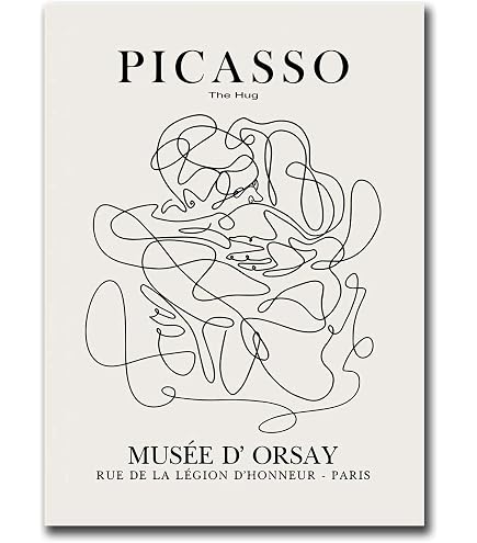 Amazon.com: YOUXIGOUYUE Canvas Art Poster Pablo Picasso The Kiss