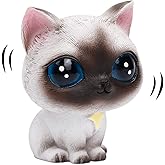 YGMONER Cat Bobblehead Ornaments Car Dashboard Shake Head Resin Figurines Car Interior Decoration (Siamese Cat)