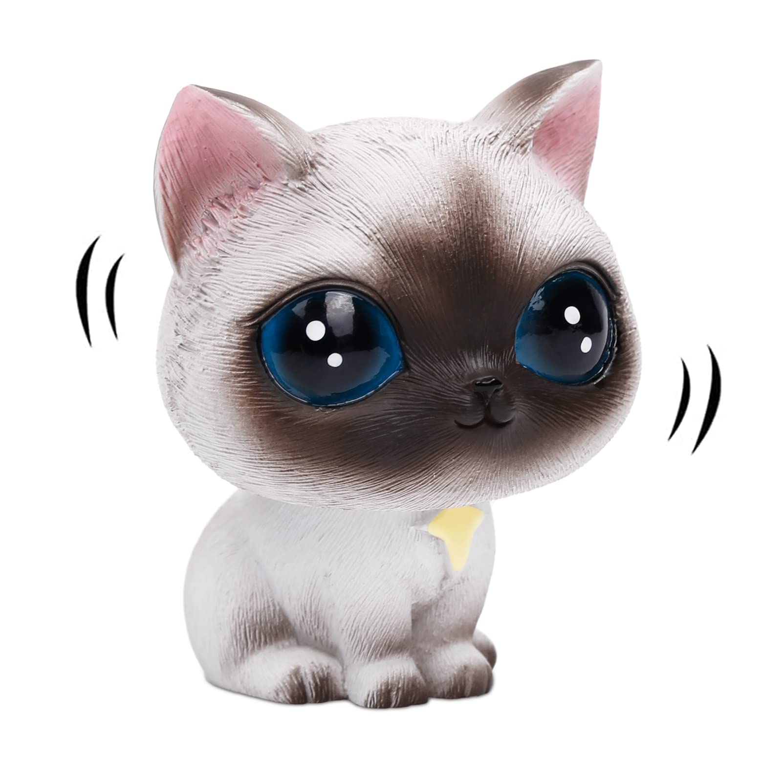 YGMONER Cat Bobblehead Ornaments Car Dashboard Shake Head Resin