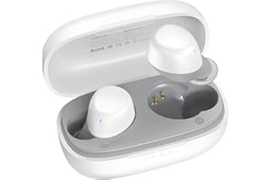 TOZO A1 Mini Wireless Earbuds Bluetooth 5.3 in Ear Light-Weight Headphones Built-in Microphone, IPX5 Waterproof, Immersive Premium Sound Long Distance Connection Headset with Charging Case, White