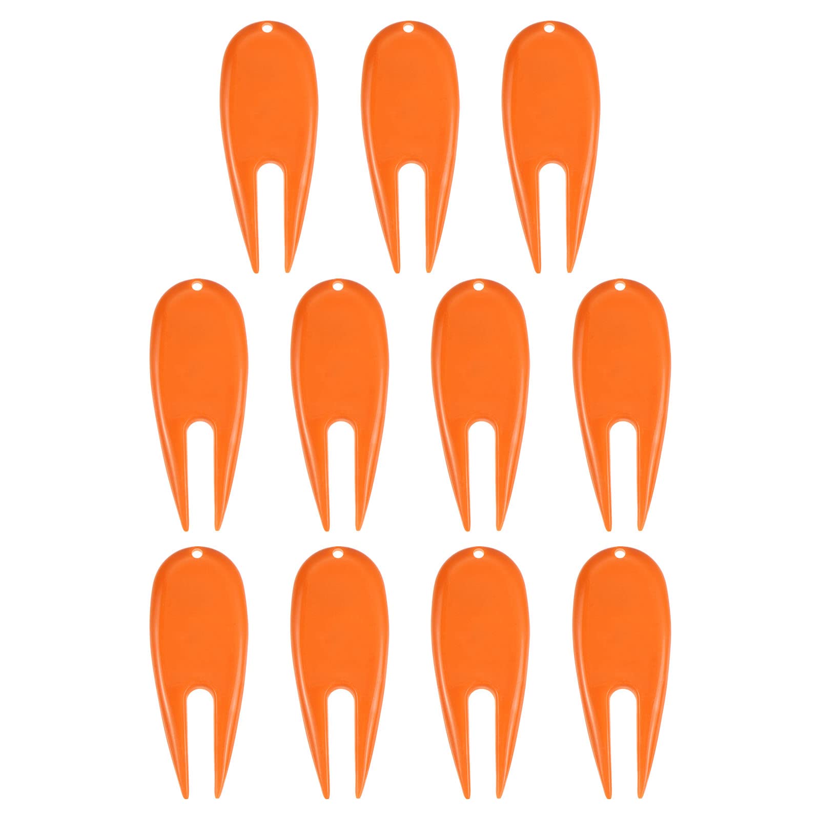 PATIKIL Golf Divot Tool, 12 Pack Plastic Golf Repair Tool Ball Marker for Golfer, Orange