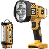 LED Work Light for Dewalt 20V Battery (No Battery), Cordless LED Work Light with 2-IN-1 Detachable Spot &amp; Flood Light, 3 Levels Adjustable Up to 2000 Lumens for Workshop, Outdoor (Tool Only)