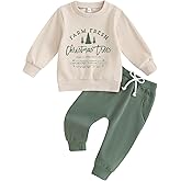 TheFound Christmas Baby Boy Girl Outfit Xmas Fall Winter Pullover Sweatshirt Warm Pant Newborn Toddler Baby Christmas Clothes