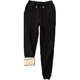 Yeokou Warm Sweatpants Womens Fleece Sherpa Lined Winter Active Running Jogger Pants