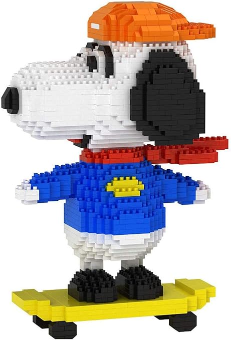 Amazon Co Jp ミニビルディングブロック動物モデルパズルかわいいスヌーピー犬のおもちゃ 子供 誕生日プレゼント 1550個 ホーム キッチン