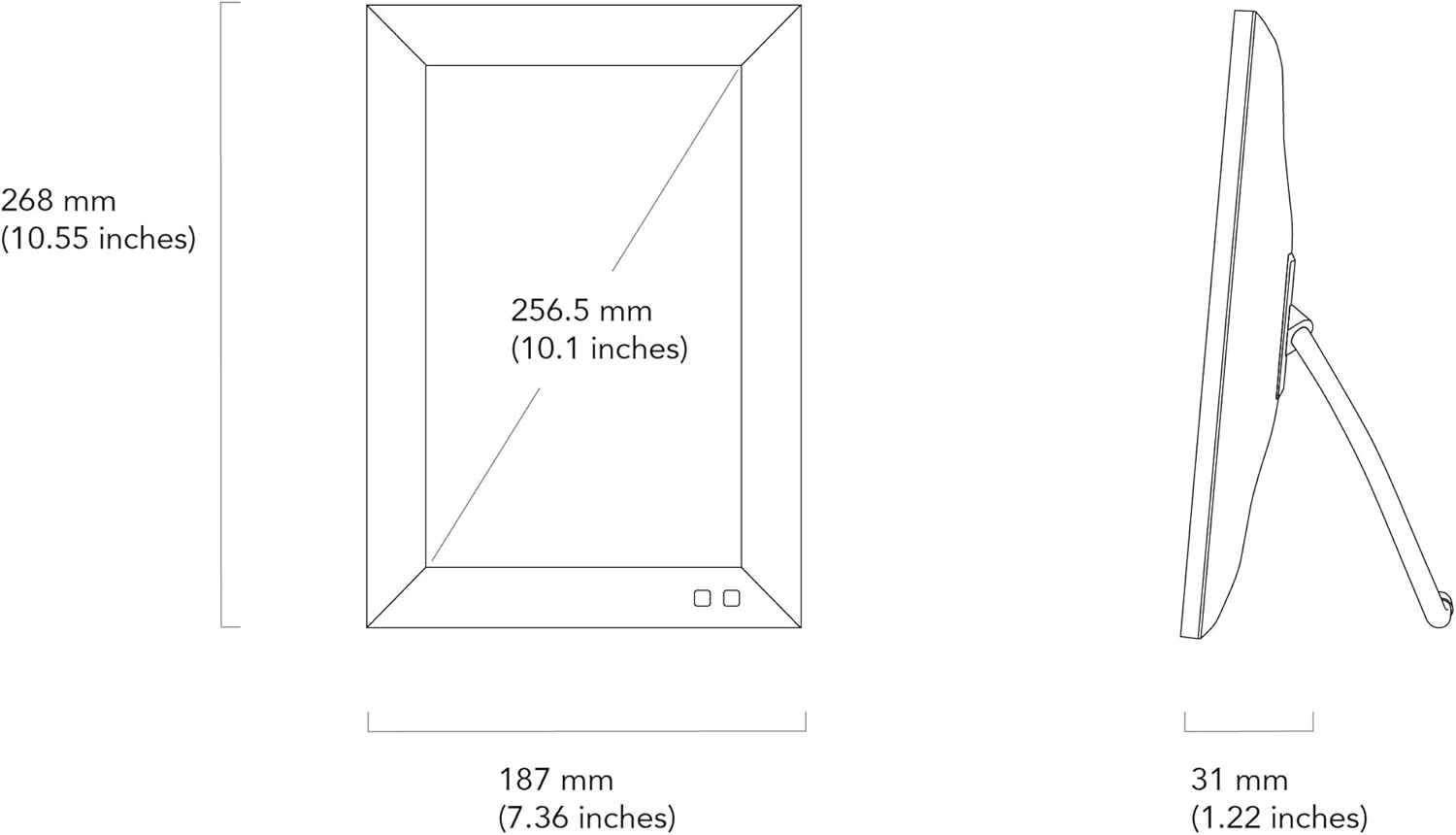 Nixplay Smart Digital Picture Frame 10.1 Inch, Share Moments Instantly via E-Mail or App : Camera & Photo
