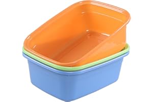 Callyne 3-Pack Dish Pan Basin, 14 Quart Plastic Wash Basins