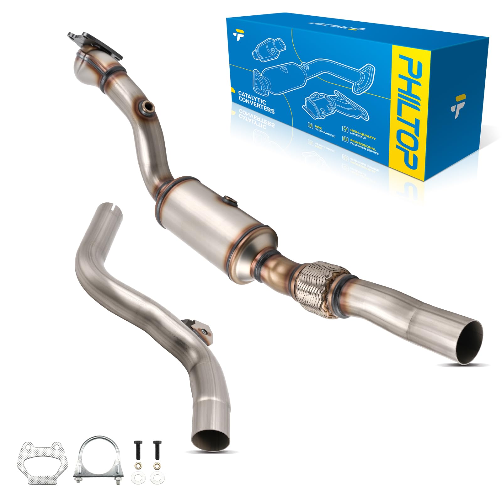 PHILTOP Left Catalytic Converter Kit Direct-Fit