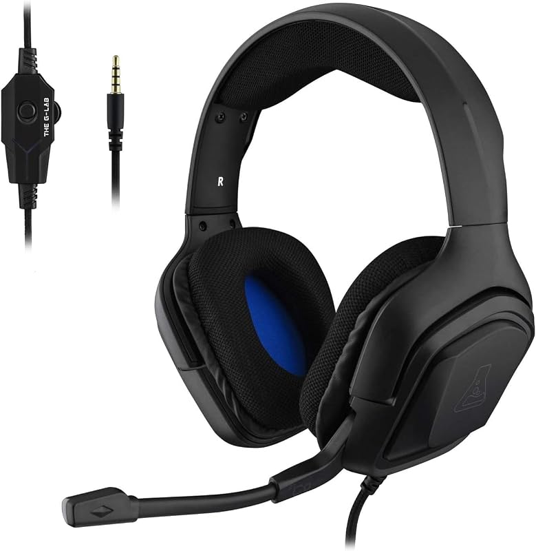 Auriculares Korp Cobalt Gaming - Auscultadores estéreo, ultraleves, auscultadores com microfone, entrada de 3,5 mm para PC, PS4, PS5, Xbox One, Mac, Tablet PC, Switch, Smartphone (preto)