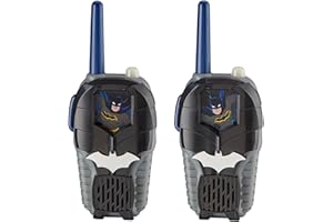EKIDS Batman Toy Walkie Talkies for Kids, Static Free Indoor and Outdoor Toys for Boys with Light Up Graphics Designed for Fans of Batman Toys