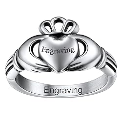 FaithHeart Personalized Custom Irish Claddagh Rings