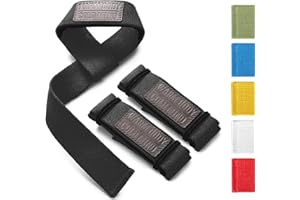 WARM BODY COLD MIND Lasso Lifting Wrist Straps for Cross Training - Rated at 770 lb - Hand Wraps for Olympic Weightlifting, Powerlifting, Weight Lifting, Bodybuilding Strength Deadlift Gym Bar, Cotton