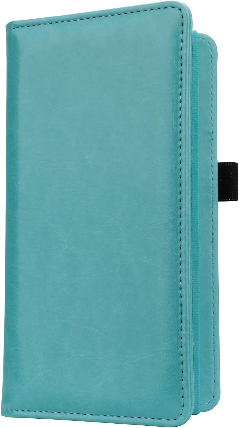 Checkbook Cover for Women & Men, Microfiber Leather Check Book Holder Wallet (2-Sky Blue)