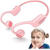 LOBKIN Kids Headphones Open Ear,Bluetooth 5.3 Air Conduction Wireless Lightweight Kids Earbuds IPX5 Waterproof with Microphone for School,Home and Outdoor Activities Gifts for Boys Girls