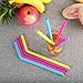 (Ship from US) esonmus Silicone Reusable Straws Drinking Straws 8pcs/Set Colorful Juice Straws 9.8