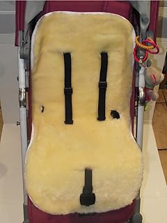 KIWA Kinderwagen Einlage für Kinderwagen Buggy Babybett Kinderbett aus Lammfell medizinisch 100% Merino Lammfell
