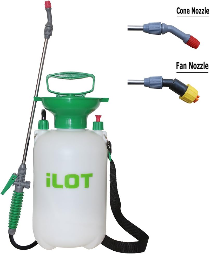 iLOT 5L Handheld Pressure Sprayer Compressor with Shoulder Strap for Lawn and Garden Insects and Weed Killer