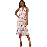 Adrianna Papell Womens Printed High-Low Dress