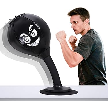 Desktop Stress Relief Punching Bag - Strong Suction Base For Office & Home Anger Management