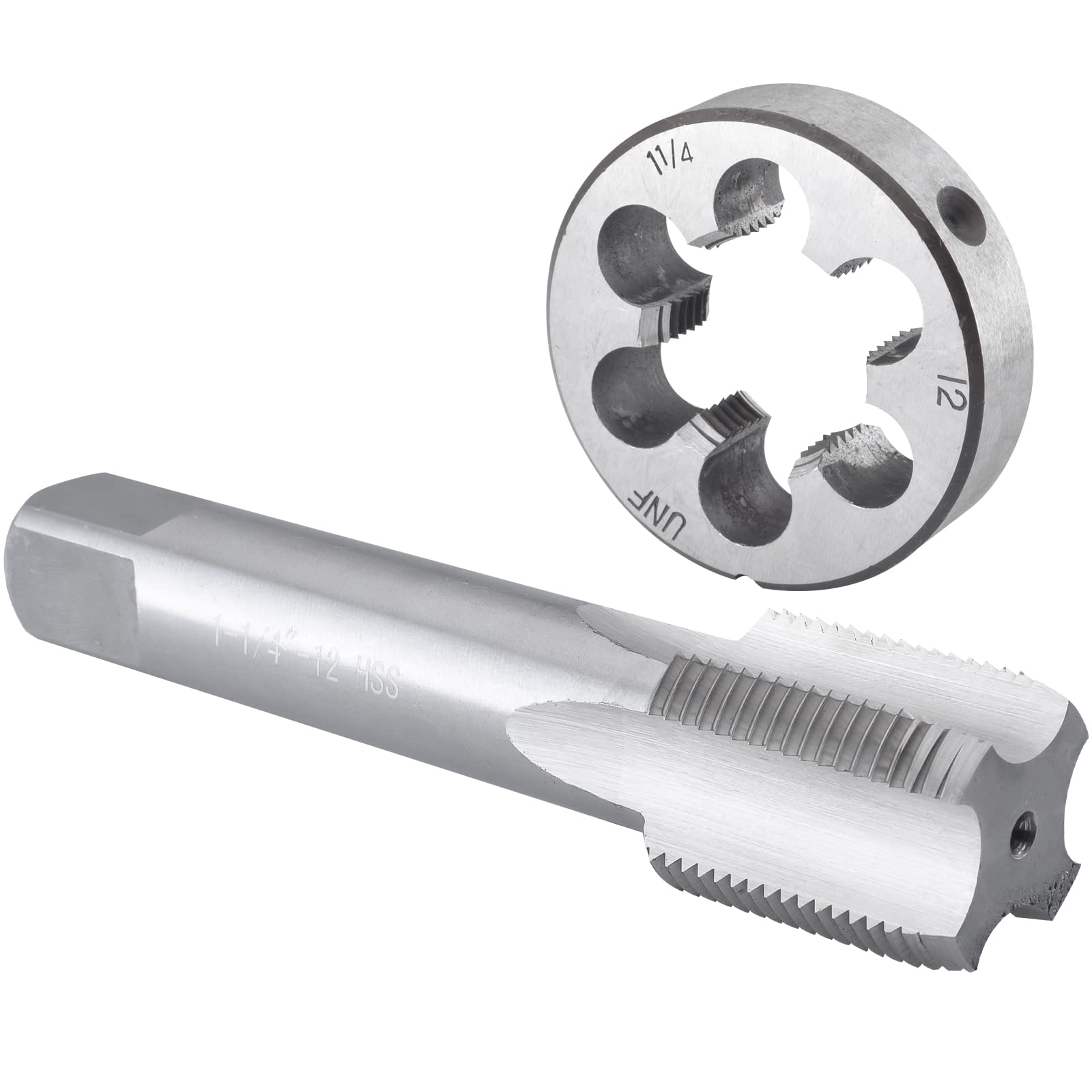 Photo 1 of Burkit 1 1/4"-12 UNF Tap and Die Set, 1-1/4 x 12 UNF Machine Thread Tap and Round Die Right Hand