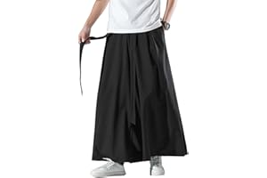 Hakama Pants Kendo Men Samurai Uniform Kimono Baggy Trousers