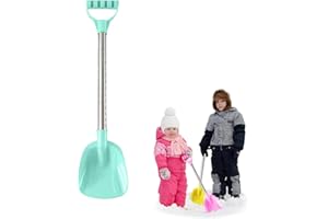 Kids Snow Shovel Portable Snow Removal Shovels with D-Grip Handle Small Digging Shovels for Beach Driveway Car Garden Gift fo