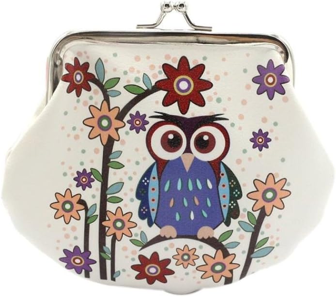 Wallet, Vintage Women Small Coin Pockets Hasp Owl Purse Clutch Wallet Bags