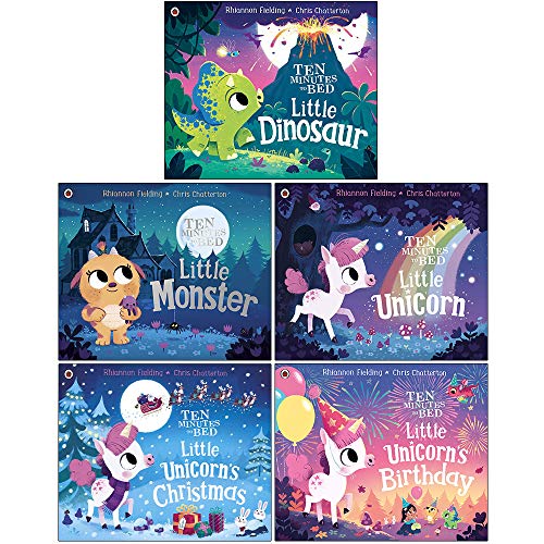 Ten Minutes to Bed Series 5 Books Collection Set By Rhiannon Fielding (Little Dinosaur, Little Monster, Little Unicorn, Little Unicorn's Christmas, Little Unicorn's Birthday)