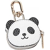 mini cute coin purse pouch panda keychain, change kawaii bag charm pouch for handbags, animal novelty fun keychains for women, bag aesthetic accessories charms panda tiny gifts