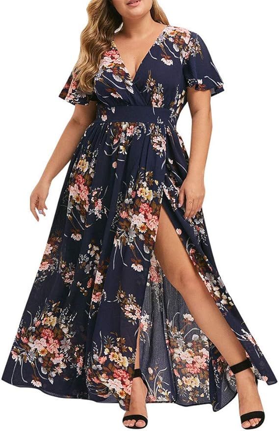 navy maxi dress casual