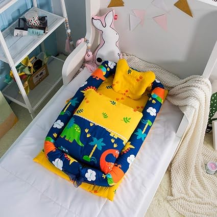 Amazon 寝ござ付き ベビーベッド 添い寝ベッド ベッドインベッド ベッドガード 枕付き おむつ換え 持ち運びに便利 通気性 赤ちゃん 洗濯可 乳幼児用ベッド ベビー マタニティ 通販