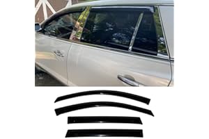 Deebior Side Window Wind Vent Deflector fit for 2008-2017 Buick Enclave,4pcs Outside Mount Style Sun Rain Guards Set Dark Smo