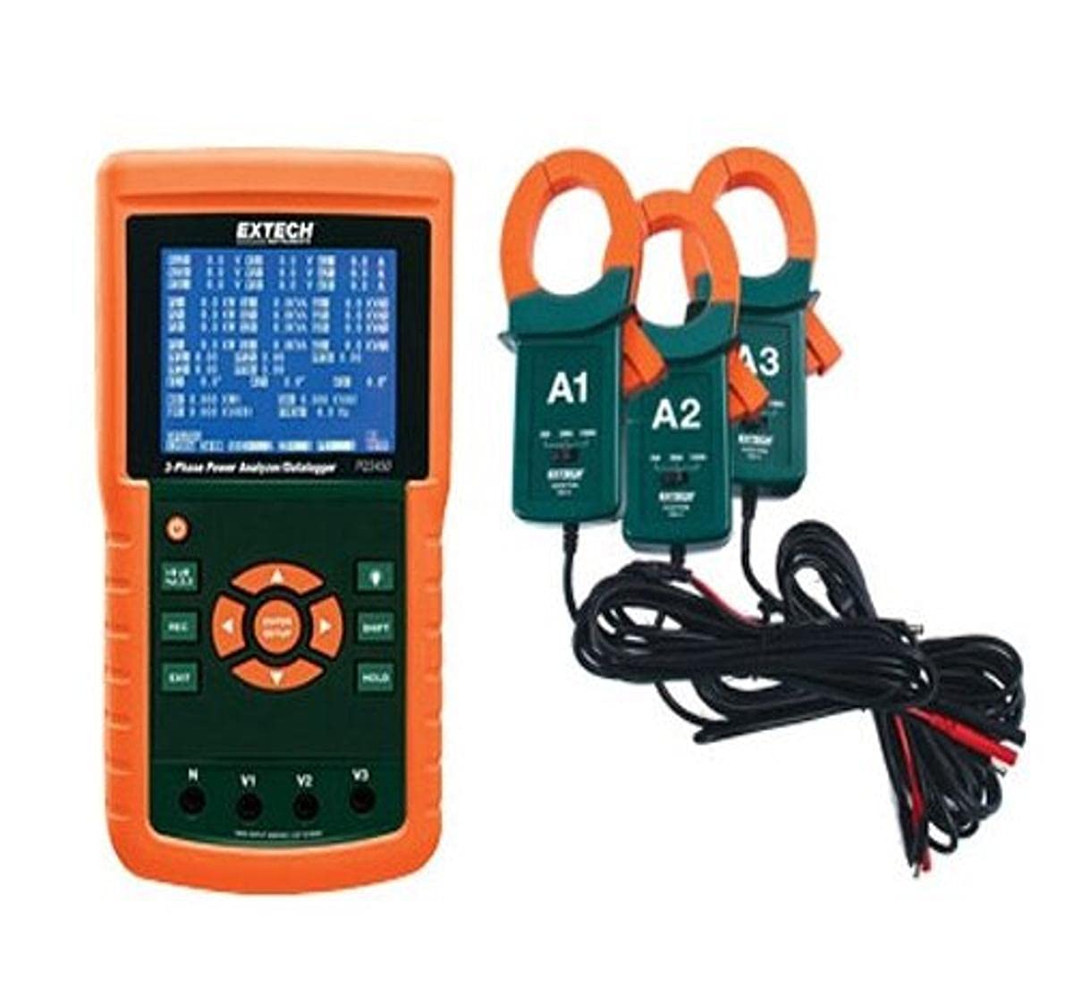 Extech PQ3450-12 1200A 3-Phase Power Analyzer and Data Logger Kit in ...