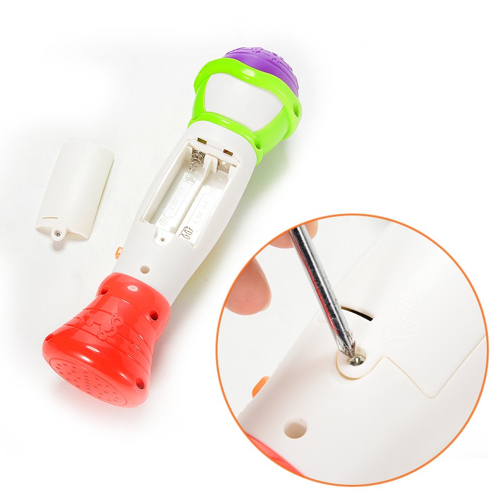 ThinkMax Kids Voice Changing and Recording Microphone with Colorful Light Musical Toys