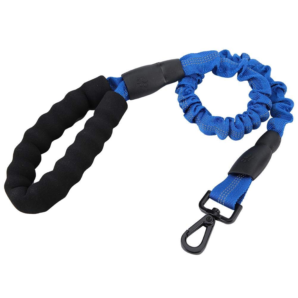 Dog Traction Rope Pets Dogs Elastic Leash Anti Pull Shock Absorbing Bungee Dog Leash Premium Strong Dog Elastic Lead with Traffic Control Handle - Foam Barrel Handle(Blue)