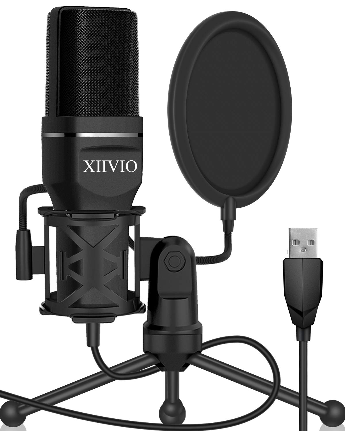 XIIVIO USB Microphone, Computer Microphone for PC