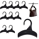 GIYAWA 10 Pcs Black Arch-Shaped Bag Hanger & Purse Hook Space-Saving Closet Organizer for Purses, Handbags, Totes & Backpacks Home Storage Solution