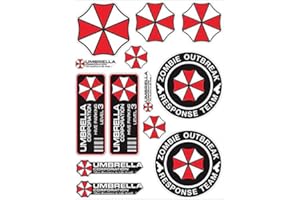 STICKY DUDE 13 pcs Umbrella Corporation Sticker Set Decal Calcomanias Raccoon City Car Window Truck Bumper Bike